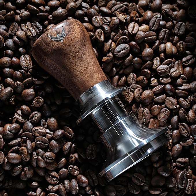 58mm Rocket Accessories Kit – E61 Bottomless Portafilter, Espresso Tamper, Distributor, Tamping Station, Puck Screen & Funnel Premium Walnut Espresso Tools Barista Kit