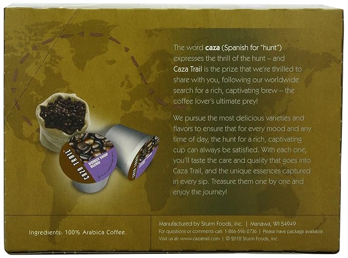 Caza Trail Coffee, Donut Shop Blend, 24 Single Serve Cups