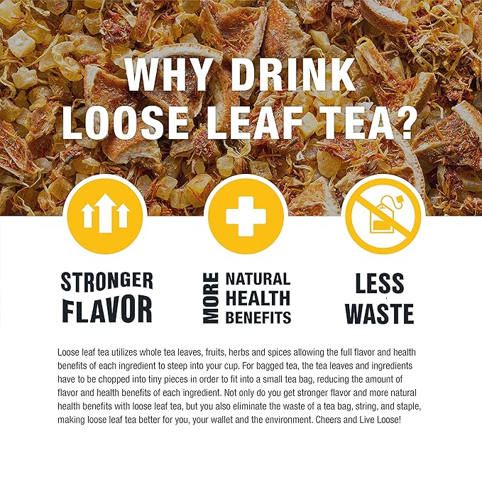 Tiesta Tea - Chunky Watermelon, Loose Leaf, Sweet Watermelon Herbal Tea, Premium Non-Caffeinated Fruit Blend, Makes Hot or Iced & Brews Up to 200 Cups, 16oz Resealable Bulk Pouch