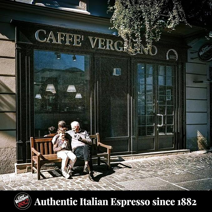 Caffe' Vergnano 1882 Medium Roast Espresso Original Line Machine Compatible Capsules, Single-Serve Arabica Robusta Espresso Coffee, Italian For Nespresso Machines, Intensity 6/10, Cremoso, 30 Ct