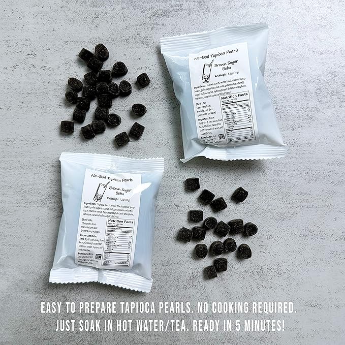 YUMBUCHA Boba Kit Set - DIY Boba Tea Making Kit with Classic Black Tea & Tapioca Pearls - Create 10 Delightful Drinks - Exquisite Loose Leaf Teabags Included - Boba Tea Gift Set for Tea Lovers