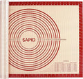 Sapid Extra Thick Silicone Pastry Mat Non-slip with Measurements for Non-stick Silicone Baking Mat Extra Large, Dough Rolling, Pie Crust, Kneading Mats, Countertop, Placement Mats (20" x 28", Red)