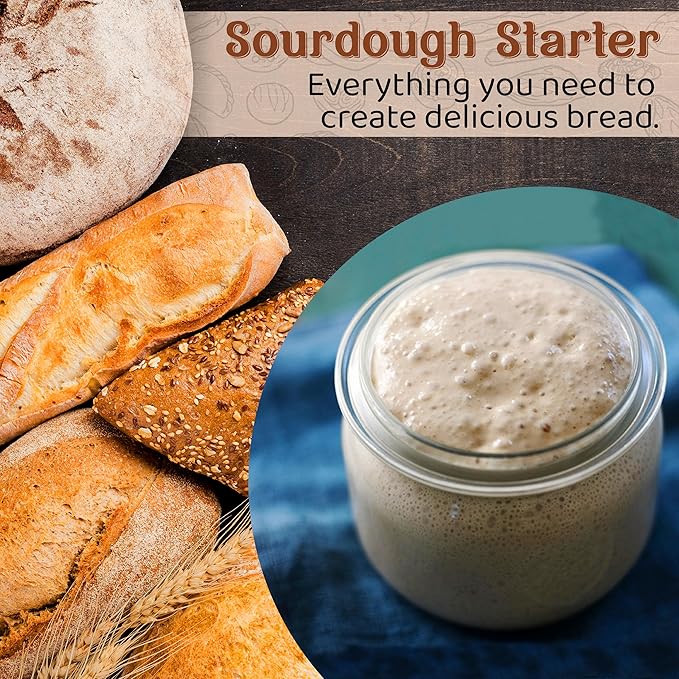 Living Dough - Paleo Sourdough Starter - Gluten free Organic Sourdough Starter Culture for Baking - For Grain Free Artisanal Bread, Pizza Dough, Waffles & More