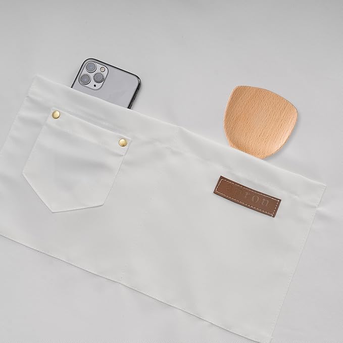 Tosewever Art Aprons for Women Painting Pottery Baking, Mens Buckle Straps Kitchen Apron with Pockets for Chef Cooking