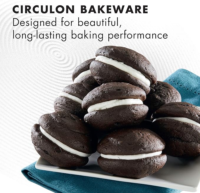 Circulon Nonstick Bakeware, Nonstick Cookie Sheet/Baking Sheet - 11 Inch x 17 Inch, Dark Gray (Pack of 2)
