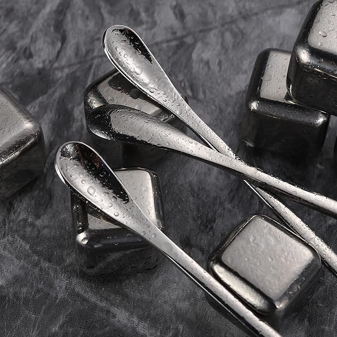 Stainless Steel Cocktail Stir Sticks with Long Handle of 6 Pieces for Coffee & Tea Drinks