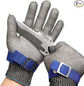 Schwer SlicePro ANSI A9 Cut Resistant Glove PR1706, Stainless Steel Mesh Metal Glove, Food Grade for Kitchen Cooking, Butcher Meat Cutting, Oyster Shucking, Mandoline, Fishing, Non-PFAS (S, 1 Pair)