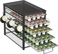 Simple Trending 5 Tier Coffee Pod Holder for K Cup, 160 Pod Pack Capacity Rack, Metal, Black