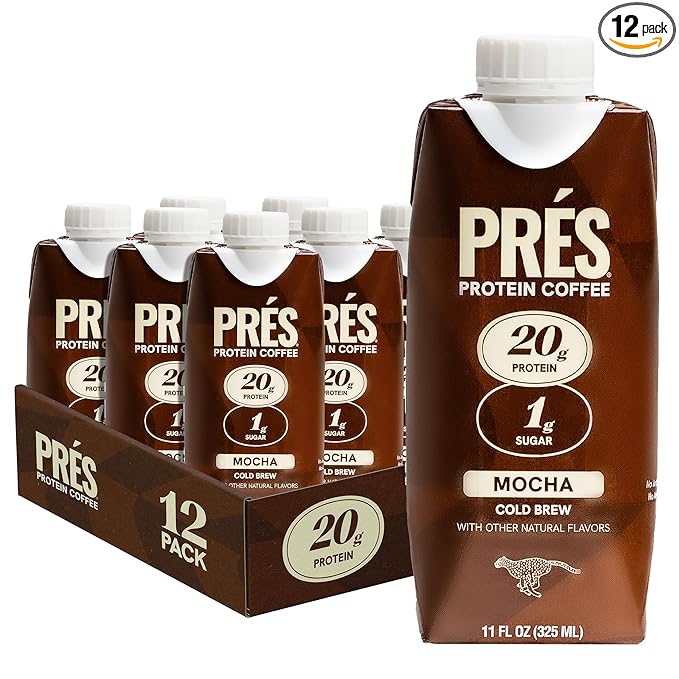Protein Coffee - Real Cold Brew with Decadent Cocoa - 20g Ready To Drink Protein - 1g Sugar - 100 Calories - No Added Sugar, 99% Lactose Free Keto Friendly Proffee - 11 FL OZ - 12pk Mocha