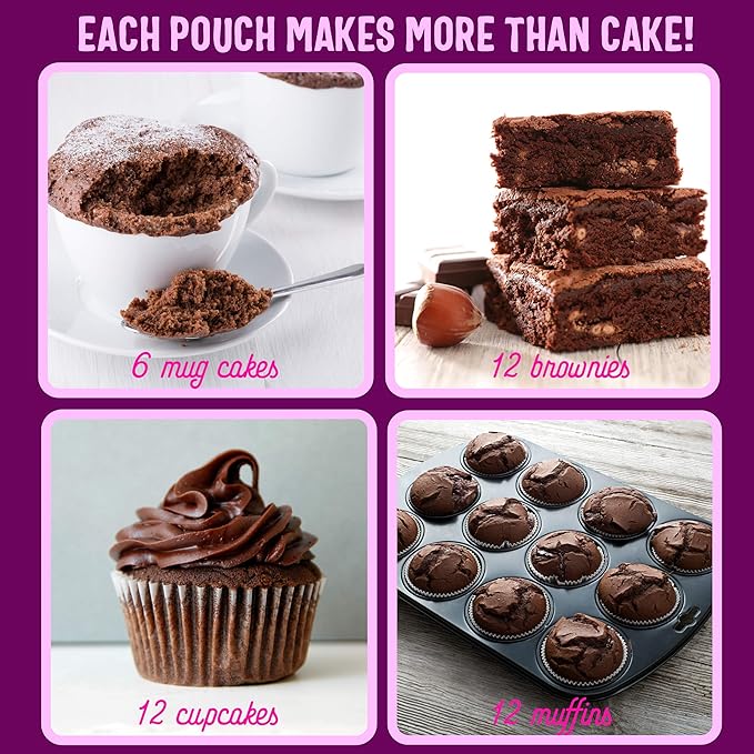 Sweet Logic Keto Baking Mix - Triple Chocolate Cake - Gluten-Free - Dairy Free - Diabetic-Friendly - High Protein - Allulose - Stevia - Low Sugar - Low Carb - Quick 20-Minute Prep (1-2G Carbs Per Serving)
