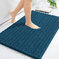 Arotive Luxury Chenille Bathroom Rug Mat, Extra Soft Thick Absorbent Shaggy Bath Rugs, Non-Slip Machine Wash Dry, Plush Bath Mats for Bathroom, Shower and Tub, 34x21, Peacock Blue