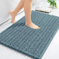 Arotive Luxury Chenille Bathroom Rug Mat, Extra Soft Thick Absorbent Shaggy Bath Rugs, Non-Slip Machine Wash Dry, Plush Bath Mats for Bathroom, Shower and Tub, 30x20, Smoky Gray