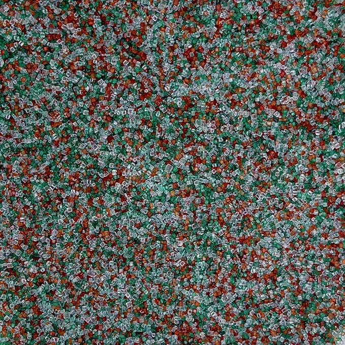 Dynastang Red & Green & White Sanding Sugar Sprinkles Edible Sugar Crystals Cake Decoration Cupcake Toppers Cookie Decorating Perfect for Cakes, Cupcakes, Desserts Toppings 3OZ