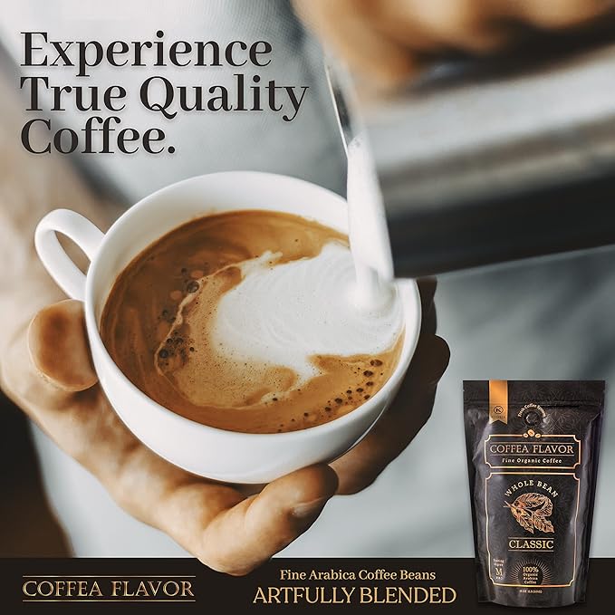 Premium Coffee Beans – Organic Whole Bean Coffee, 100% Arabica, Single Origin, Medium Roast, Balanced Acidity – by Coffea Flavor