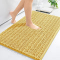 Arotive Luxury Chenille Bathroom Rug Mat, Extra Soft Thick Absorbent Shaggy Bath Rugs, Non-Slip Machine Wash Dry, Plush Bath Mats for Bathroom, Shower and Tub, 24x16, Yellow