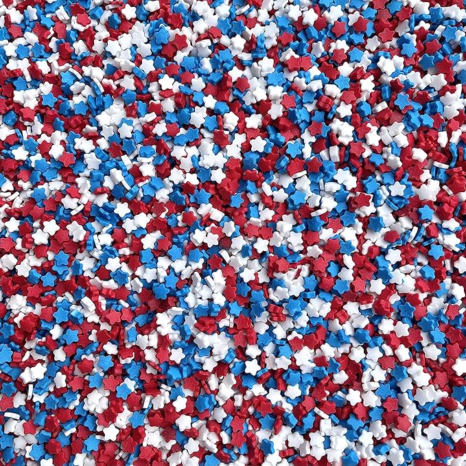 Sprinkles | Colored Sugar | Patriotic Sprinkles | Red white and blue sprinkle | Cocktail sugar | Cupcake sprinkle | Cake sprinkles | Manvscakes | 3 ounces